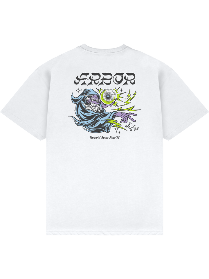 Arbor Throwing Bones T-Shirt Tee White graphic
