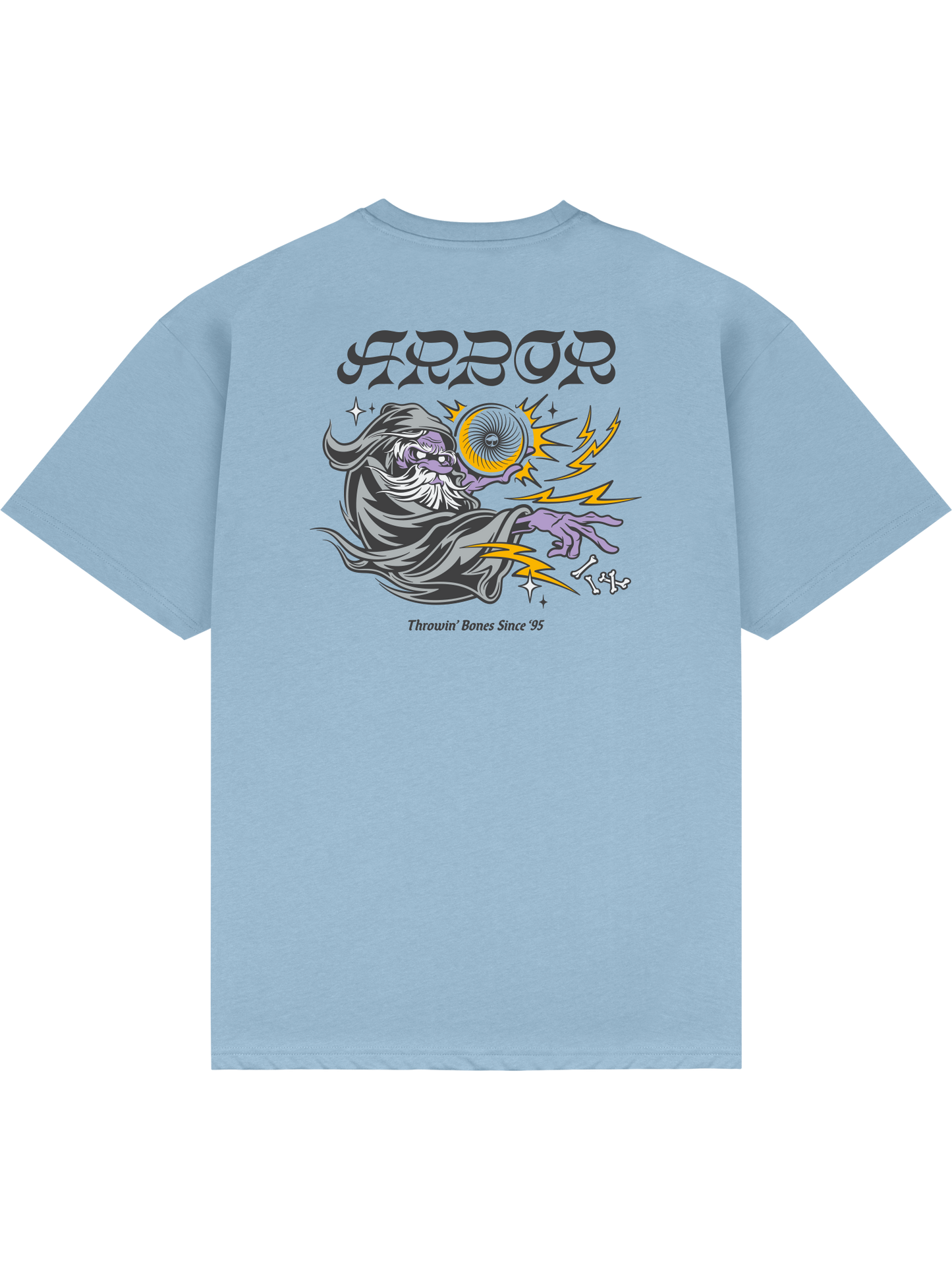 Throwing Bones T-Shirt - Sky Blue